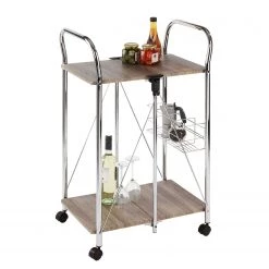 WENKO Desserte Liky - Marron / Chrome -Meubles de salon Soldes 1000160240 190215 07293200003 GALLERYIMAGES P000000001000160240