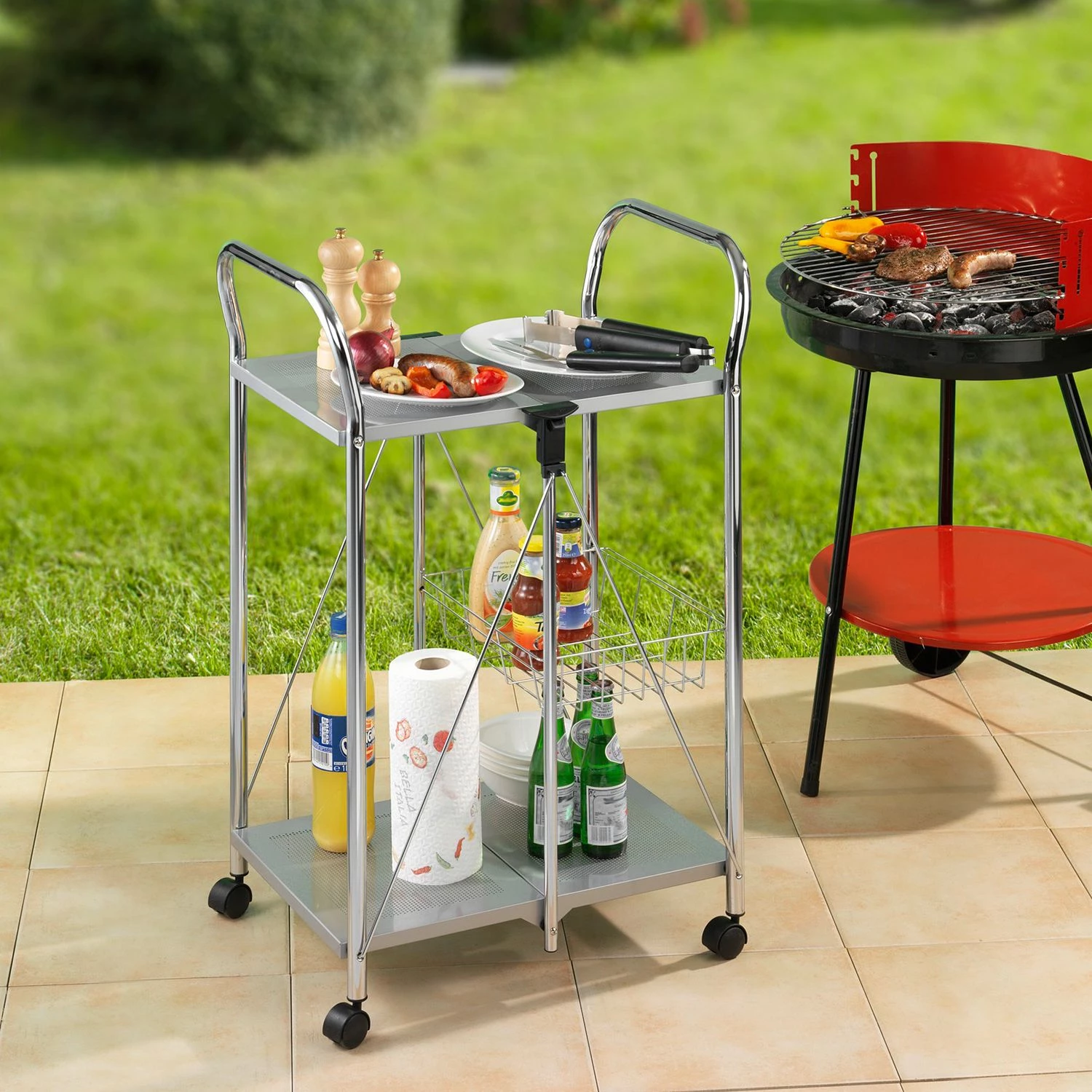 WENKO Desserte Sunny - Métal - Argenté 4 WENKO Desserte Sunny - Métal - Argenté – Image 2