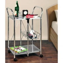 WENKO Desserte Sunny - Métal - Argenté 9 WENKO Desserte Sunny - Métal - Argenté -Meubles de salon Soldes 1000160249 190215 07293400038 GALLERYIMAGES P000000001000160249