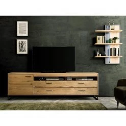 Naturoo Meuble TV Kiah - Chêne à nœuds massif - Largeur : 224 cm -Meubles de salon Soldes 1000160271 200811 14175901915 MOOD DETAILS P000000001000160271 mood