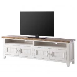 Maison Belfort Meuble TV Balignton - Pin massif - Pin blanc / Pin