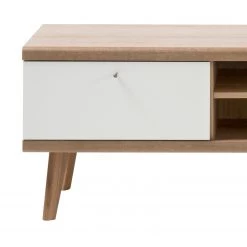 Norrwood Meuble TV Gyland II - Blanc matt / Imitation chêne Riviera -Meubles de salon Soldes 1000163989 190307 08392100007 GALLERYIMAGES P000000001000163989