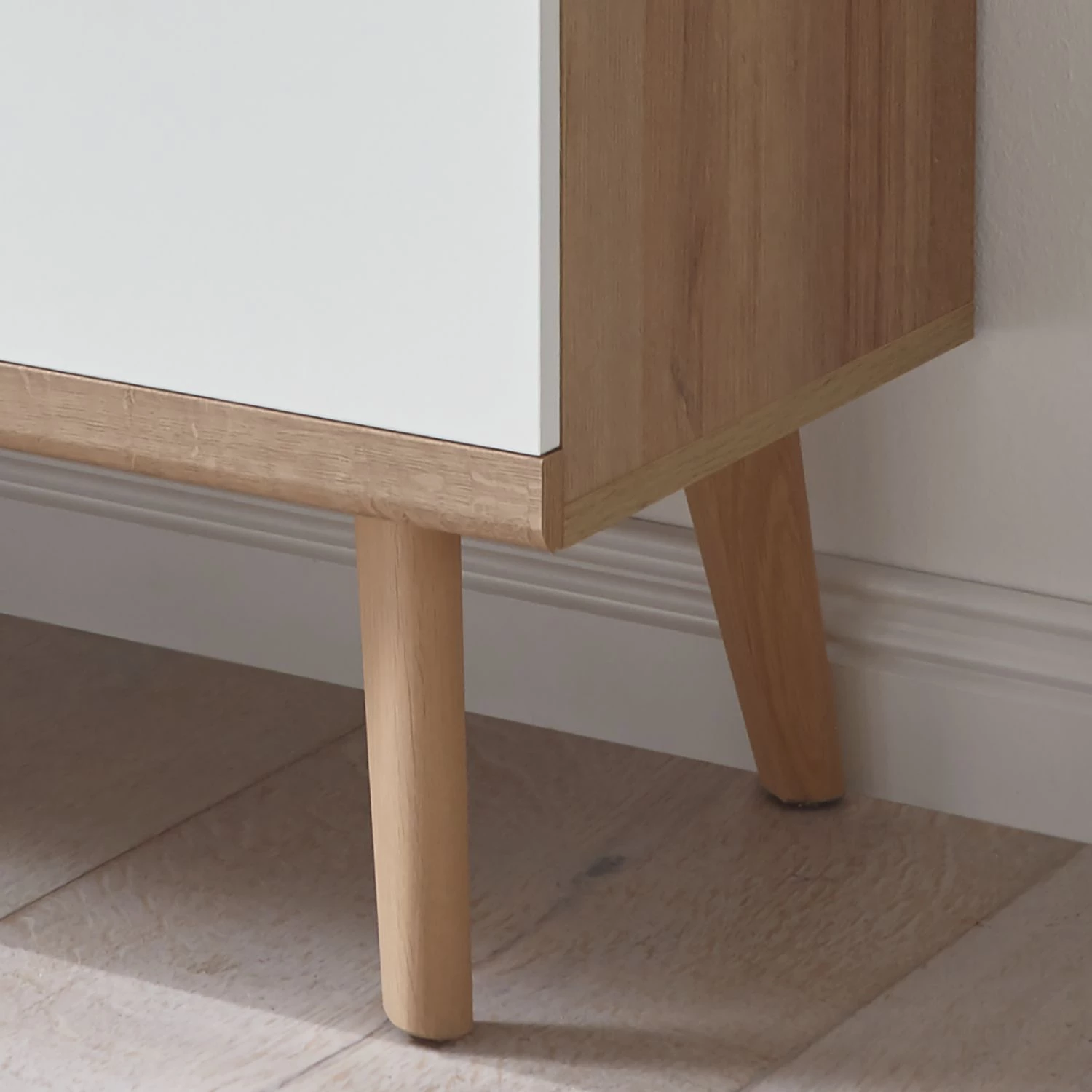 Norrwood Vitrine Gyland - Blanc matt / Imitation chêne Riviera 11 Norrwood Vitrine Gyland - Blanc matt / Imitation chêne Riviera – Image 9