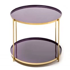 Kayoom Bout de canapé Tessa II - Fer - Aubergine