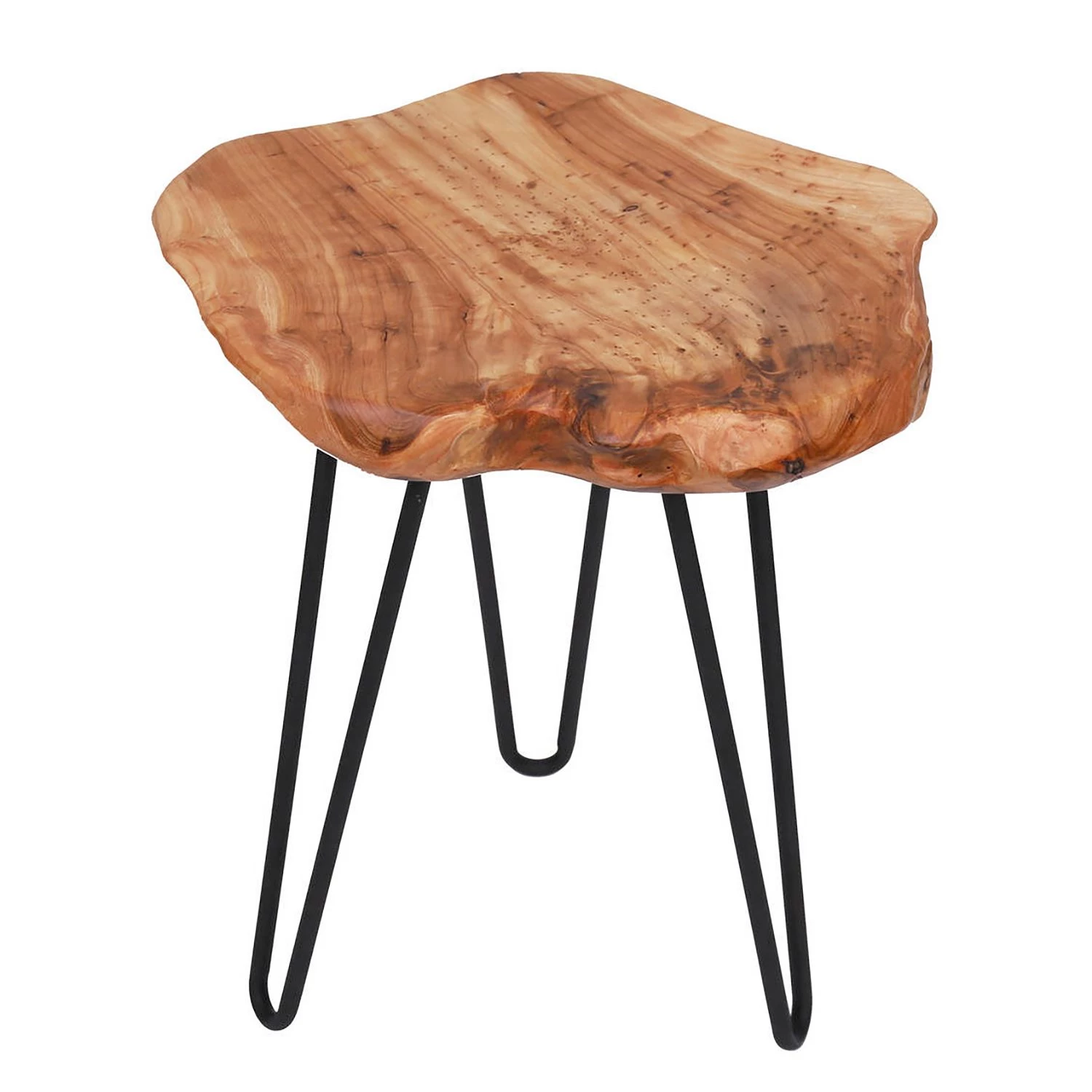 Kayoom Bout de canapé Woody II - Cèdre massif / Métal - Naturel / Noir 3 Kayoom Bout de canapé Woody II - Cèdre massif / Métal - Naturel / Noir