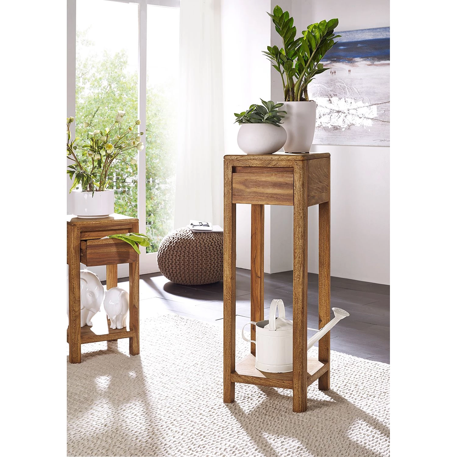 Naturoo Sellette Gaspar - Sheesham massif - Hauteur : 90 cm 4 Naturoo Sellette Gaspar - Sheesham massif - Hauteur : 90 cm – Image 2