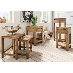 Naturoo Guéridon Gaspar - Sheesham massif -Meubles de salon Soldes 1000166565 190322 07020100030 MOOD GALLERYIMAGES P000000001000166565 mood