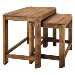 Naturoo Bouts de canapé Gaspar (2 éléments) - Sheesham massif