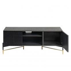 Jack & Alice Meuble TV Cabral - Frêne noir / Doré 13 Jack & Alice Meuble TV Cabral - Frêne noir / Doré -Meubles de salon Soldes 1000166578 190319 10112700010 GALLERYIMAGES P000000001000166578