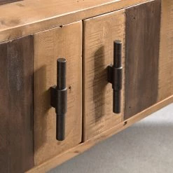 Ars manufacti Meuble TV Tamati III - Pin massif / Fer - Pin / Noir -Meubles de salon Soldes 1000166778 200117 07273800006 DETAILS P000000001000166778