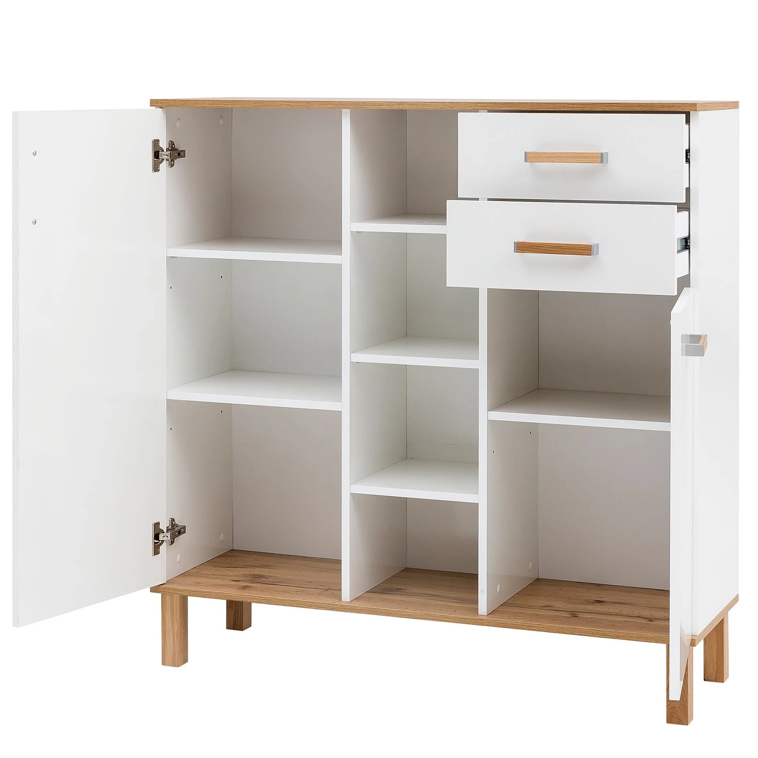 Schildmeyer Commode Padua - Blanc / Chêne 5 Schildmeyer Commode Padua - Blanc / Chêne – Image 3