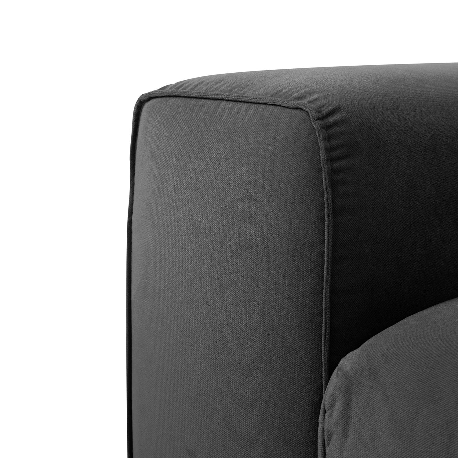 Jack & Alice Canapé d’angle Baitz I - Tissu - Velours Krysia: Anthracite - Méridienne longue à droite (vue de face) 20 Jack & Alice Canapé d’angle Baitz I - Tissu - Velours Krysia: Anthracite - Méridienne longue à droite (vue de face) – Image 18