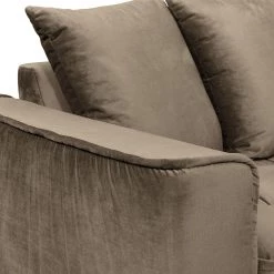 Jack & Alice Canapé d’angle Polich - Velours - Marron - Méridienne longue à droite (vue de face) -Meubles de salon Soldes 1000166873 190502 13145900353 GALLERYIMAGES P000000001000166873