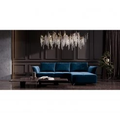 Fredriks Canapé d’angle Dolgen - Velours - Bleu pétrole 33 Fredriks Canapé d’angle Dolgen - Velours - Bleu pétrole -Meubles de salon Soldes 1000166898 220127 11352800020 MOOD DETAILS P000000001000166898 mood