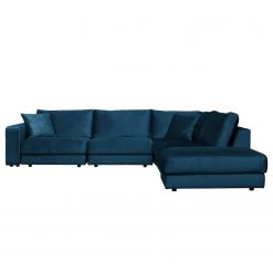 Jack & Alice Canapé d’angle Oakey I - Velours - Bleu foncé - Angle à droite (vu de face) -Meubles de salon Soldes 1000166915 190502 13160900919 GALLERYIMAGES P000000001000166915