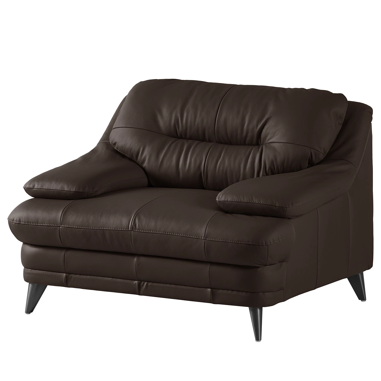 Fredriks Fauteuil Lutz II - Cuir véritable - Marron foncé 3 Fredriks Fauteuil Lutz II - Cuir véritable - Marron foncé