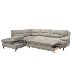 Fredriks Canapé d’angle Lutz III - Microfibre - Gris sable - Méridienne longue à gauche (vue de face) -Meubles de salon Soldes 1000167429 190402 16530300255 GALLERYIMAGES P000000001000167429