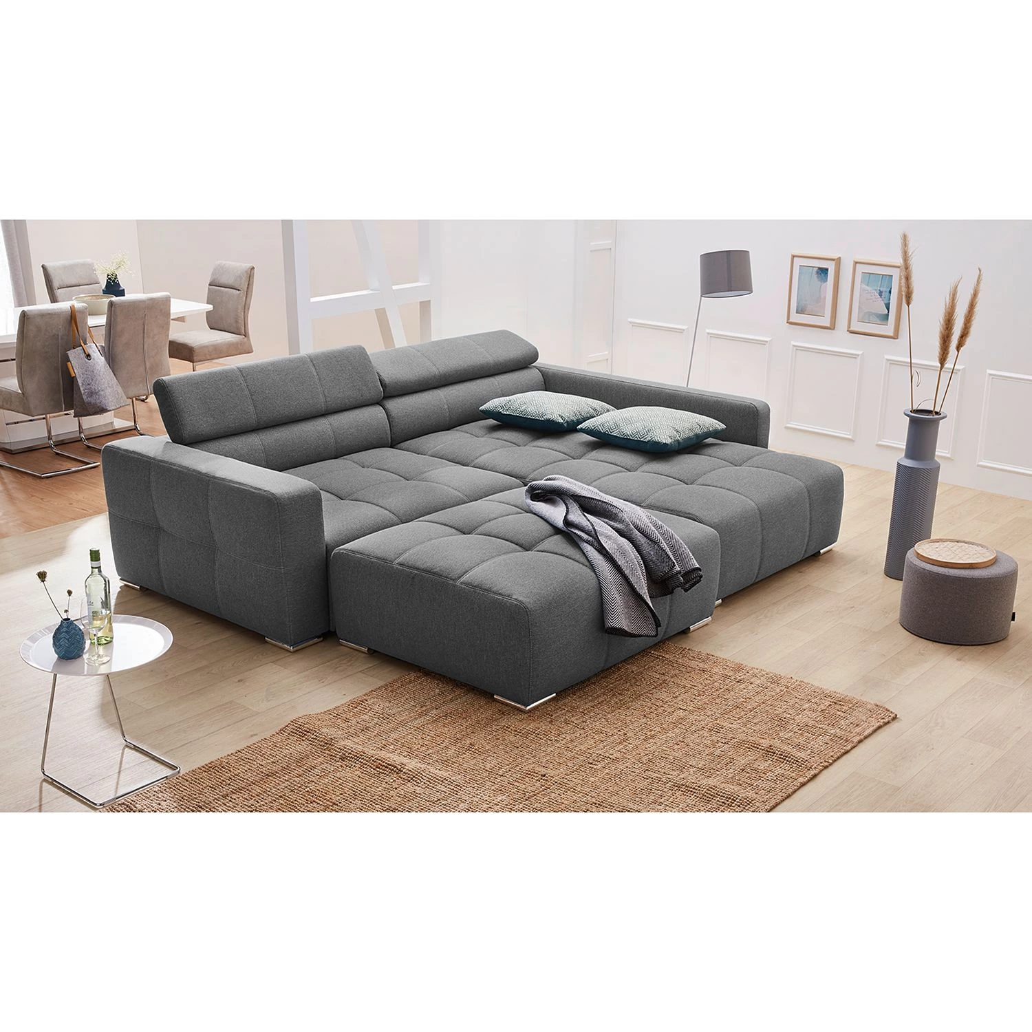 Fredriks Repose-pieds Mossoro - Tissu - Gris 5 Fredriks Repose-pieds Mossoro - Tissu - Gris – Image 3