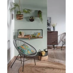 Norrwood Étagère murale Silop - Manguier massif / Métal - Manguier / Noir -Meubles de salon Soldes 1000167753 200429 06495100087 MOOD DETAILS P000000001000167753 mood