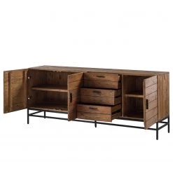 Ars manufacti Buffet Grasby II - Pin recyclé / Métal - Pin foncé / Noir -Meubles de salon Soldes 1000168548 191126 17373400007 DETAILS P000000001000168548