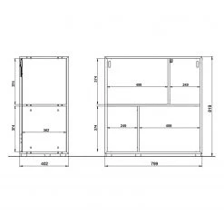 Germania Ensemble meubles TV Coruna IV (3 élém.) - Imitation chêne Grandson -Meubles de salon Soldes 1000168945 190403 11353900104 GALLERYIMAGES P000000001000168945