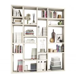 Loftscape Bibliothèque Emporior IV - Blanc crème - Largeur : 179 cm