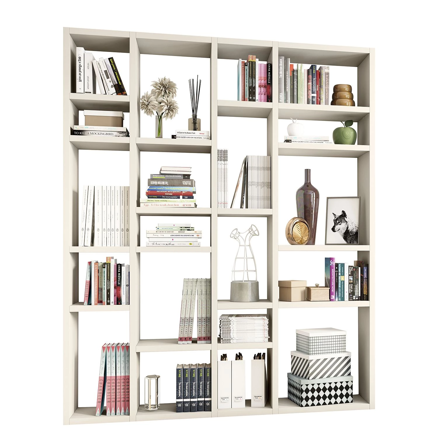 Loftscape Bibliothèque Emporior IV - Blanc crème - Largeur : 179 cm 3 Loftscape Bibliothèque Emporior IV - Blanc crème - Largeur : 179 cm