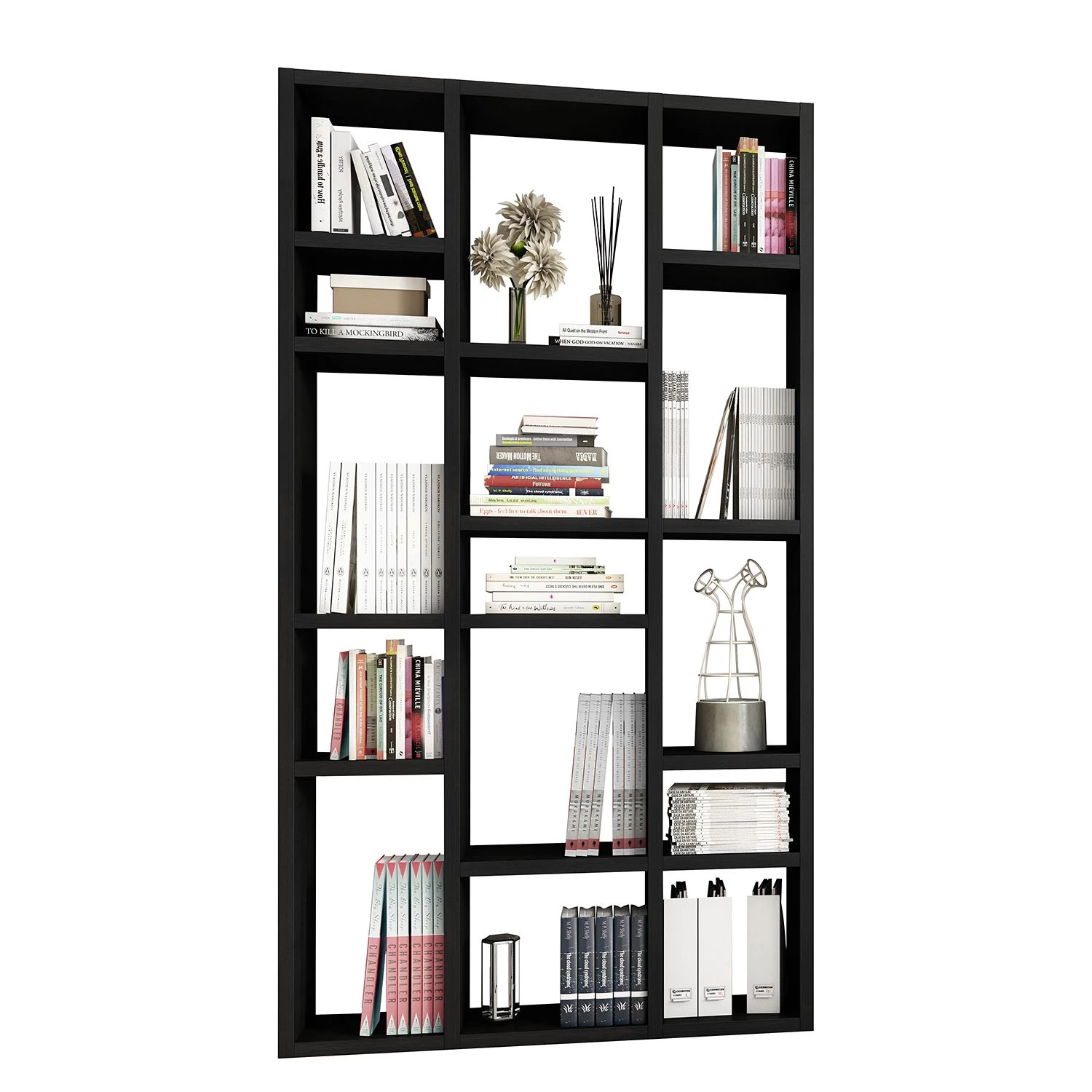 Loftscape Bibliothèque Emporior IV - Imitation chêne marron-noir - Largeur : 120 cm 3 Loftscape Bibliothèque Emporior IV - Imitation chêne marron-noir - Largeur : 120 cm