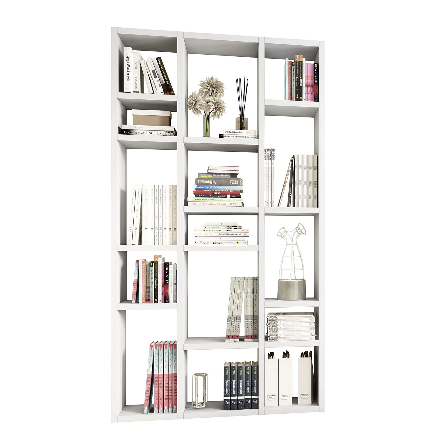 Loftscape Bibliothèque Emporior IV - Blanc brillant - Largeur : 120 cm 3 Loftscape Bibliothèque Emporior IV - Blanc brillant - Largeur : 120 cm