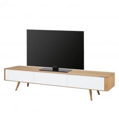 Studio Copenhagen Meuble TV Loca V - Partiellement en chêne sauvage massif - Chêne sauvage - Largeur : 225 cm - Profondeur : 42 cm