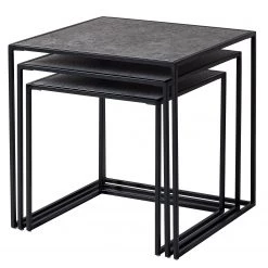 Fredriks Table basse Vines (3 éléments) - Métal - Gris fumé / Noir 15 Fredriks Table basse Vines (3 éléments) - Métal - Gris fumé / Noir -Meubles de salon Soldes 1000170580 200313 06455400040 DETAILS P000000001000170580