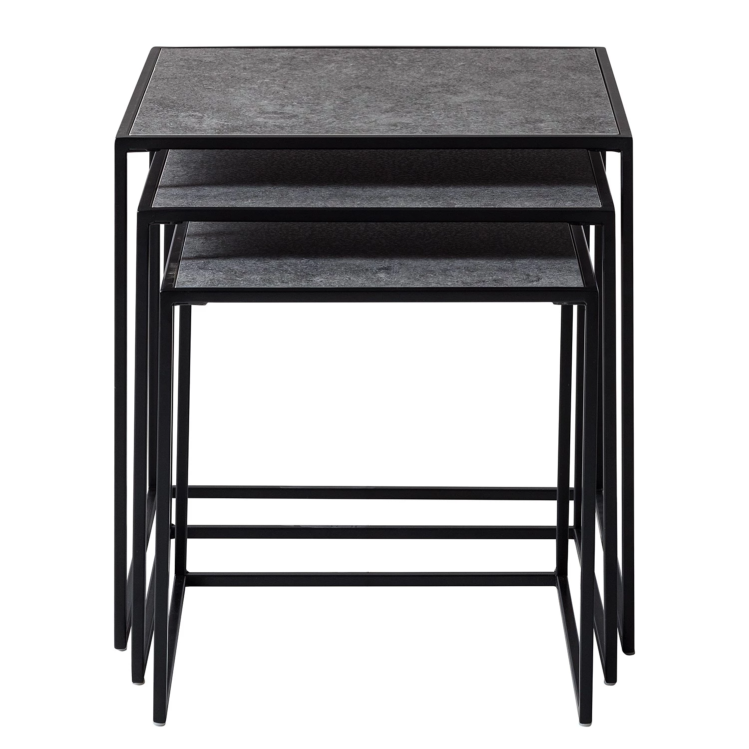 Fredriks Table basse Vines (3 éléments) - Métal - Gris fumé / Noir 7 Fredriks Table basse Vines (3 éléments) - Métal - Gris fumé / Noir – Image 5