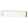 Maja Möbel Meuble murale Shino I - Verre blanc / Imitation chêne de Riviera - Largeur : 180 cm -Meubles de salon Soldes 1000170585 190418 12393000001 IMAGE P000000001000170585
