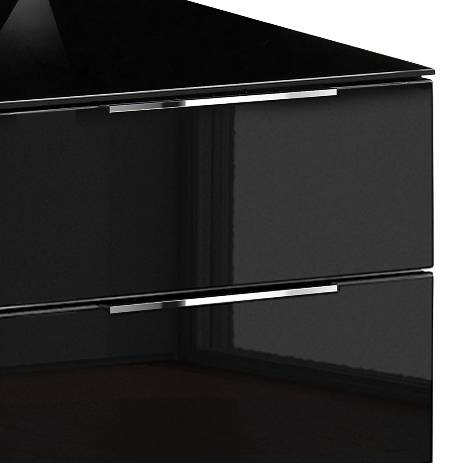 Maja Möbel Meuble TV Shino II - Verre noir / Imitation chêne de Riviera 4 Maja Möbel Meuble TV Shino II - Verre noir / Imitation chêne de Riviera – Image 2