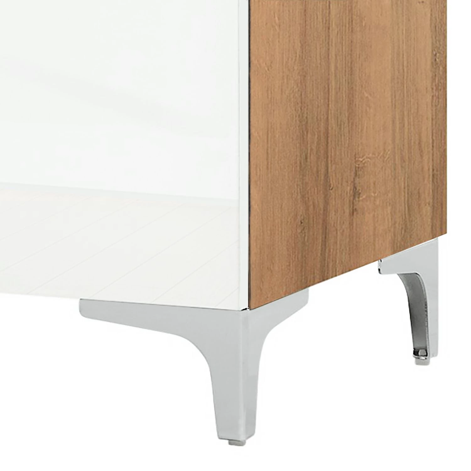 Maja Möbel Meuble TV Shino I - Verre blanc / Imitation chêne de Riviera 5 Maja Möbel Meuble TV Shino I - Verre blanc / Imitation chêne de Riviera – Image 3