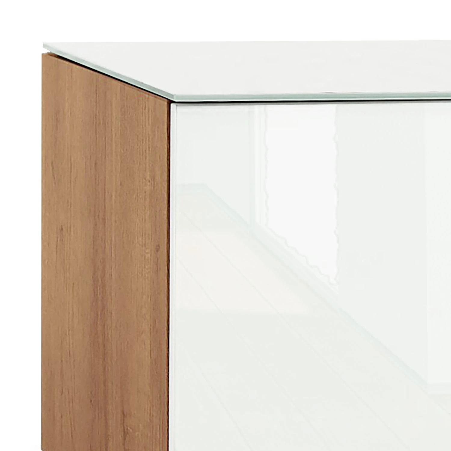 Maja Möbel Meuble TV Shino IV - Verre blanc / Imitation chêne de Riviera 4 Maja Möbel Meuble TV Shino IV - Verre blanc / Imitation chêne de Riviera – Image 2