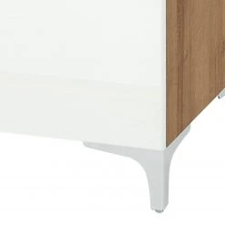 Maja Möbel Commode Shino I - Verre blanc / Imitation chêne de Riviera - Hauteur : 109 cm -Meubles de salon Soldes 1000170606 190418 12393300054 GALLERYIMAGES P000000001000170606