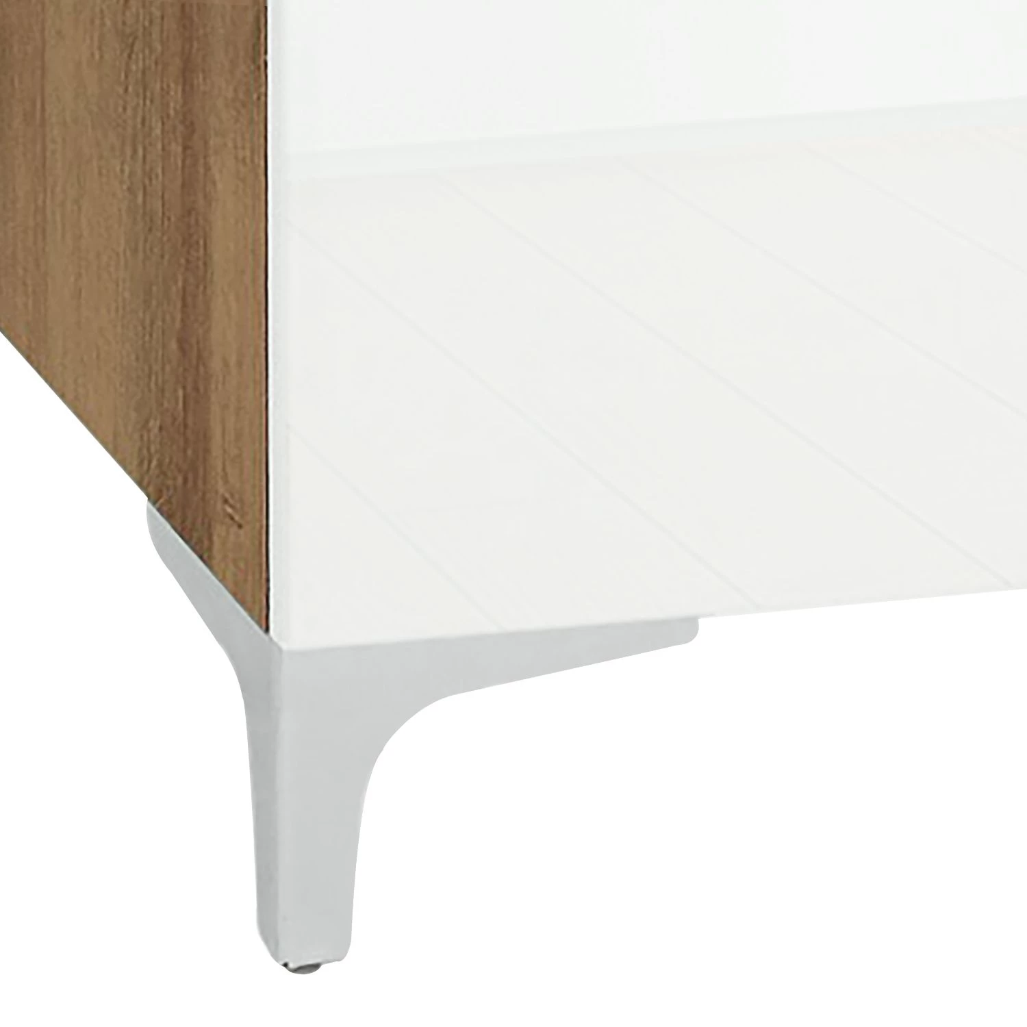 Maja Möbel Commode Shino II - Verre blanc / Imitation chêne de Riviera 4 Maja Möbel Commode Shino II - Verre blanc / Imitation chêne de Riviera – Image 2