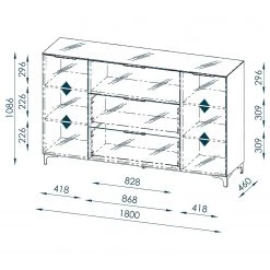 Maja Möbel Commode Shino IV - Verre blanc / Imitation chêne de Riviera 10 Maja Möbel Commode Shino IV - Verre blanc / Imitation chêne de Riviera -Meubles de salon Soldes 1000170611 190418 12393400081 GALLERYIMAGES P000000001000170611