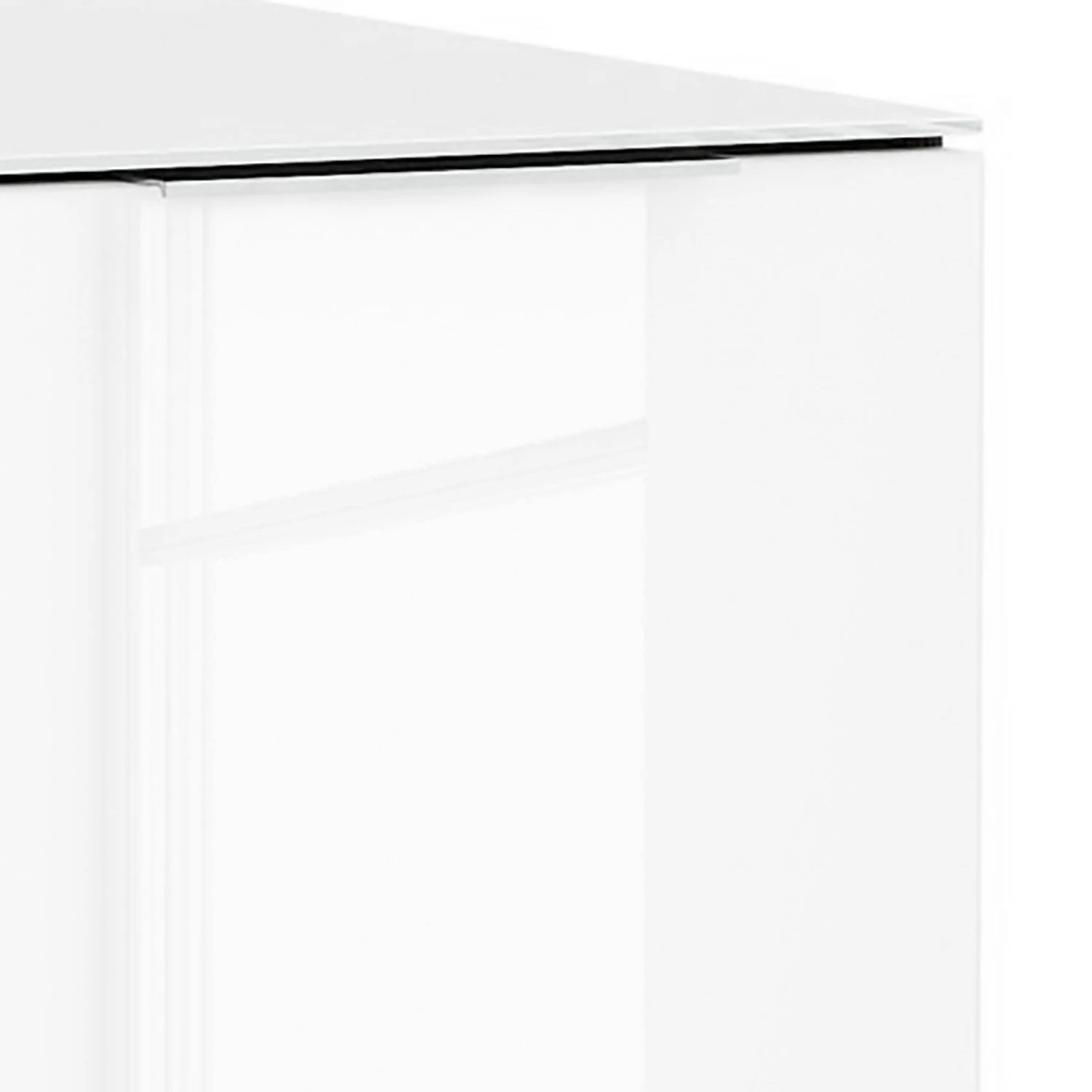 Maja Möbel Buffet Shino I - Verre blanc / Imitation chêne de Riviera 4 Maja Möbel Buffet Shino I - Verre blanc / Imitation chêne de Riviera – Image 2