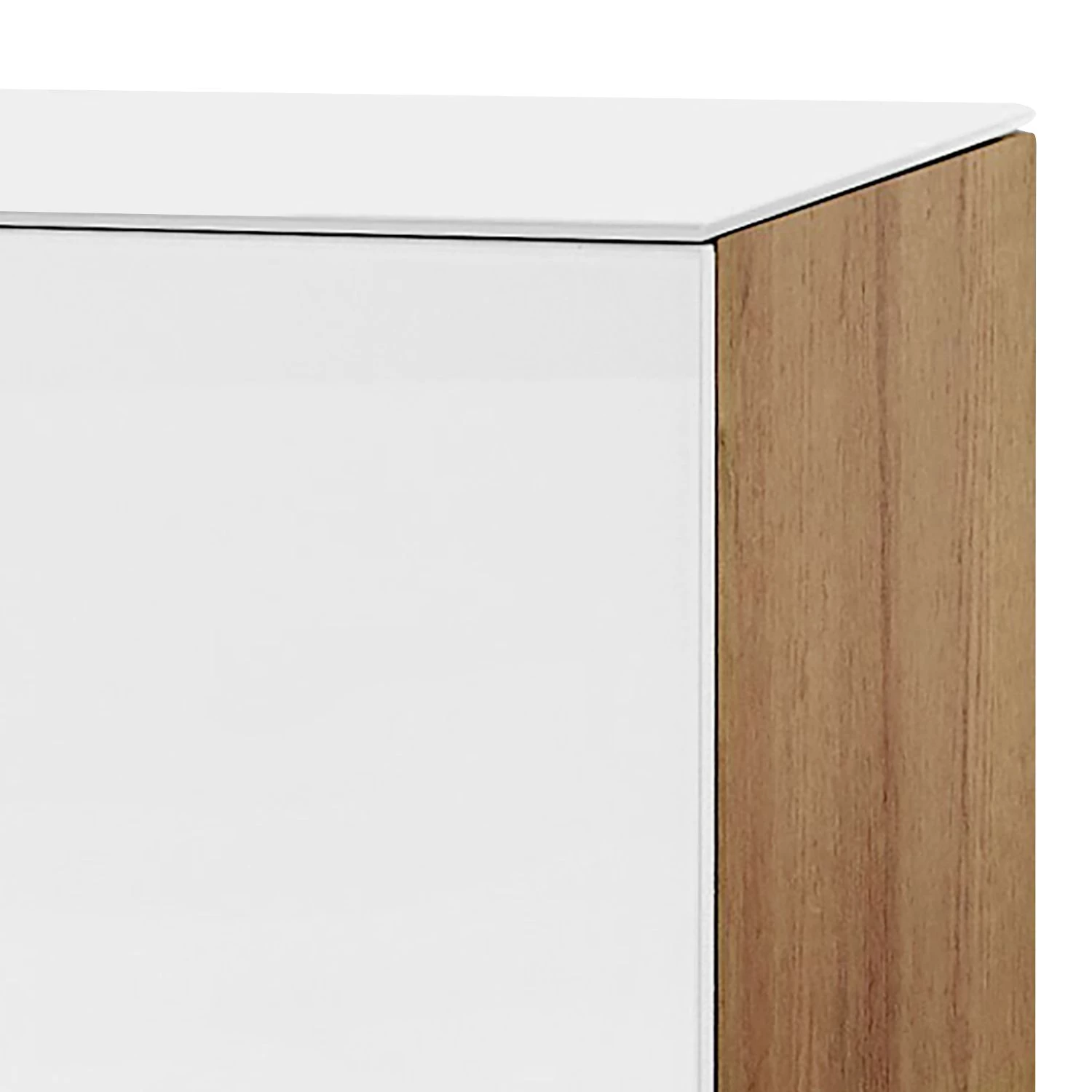 Maja Möbel Meuble TV Shino III - Verre blanc / Imitation chêne de Riviera 4 Maja Möbel Meuble TV Shino III - Verre blanc / Imitation chêne de Riviera – Image 2