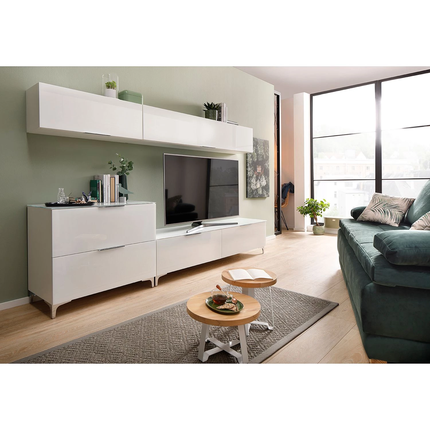 Maja Möbel Commode Shino I - Verre blanc / Blanc - Hauteur : 77 cm 5 Maja Möbel Commode Shino I - Verre blanc / Blanc - Hauteur : 77 cm – Image 3