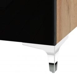 Maja Möbel Buffet Shino III - Verre noir / Imitation chêne de Riviera -Meubles de salon Soldes 1000170645 190418 12394300196 GALLERYIMAGES P000000001000170645