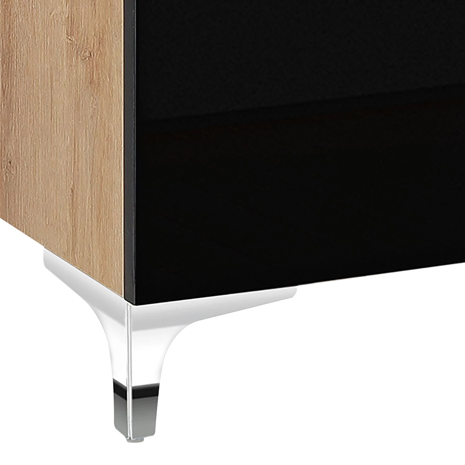 Maja Möbel Vitrine Shino - Verre noir / Imitation chêne de Riviera 6 Maja Möbel Vitrine Shino - Verre noir / Imitation chêne de Riviera – Image 4