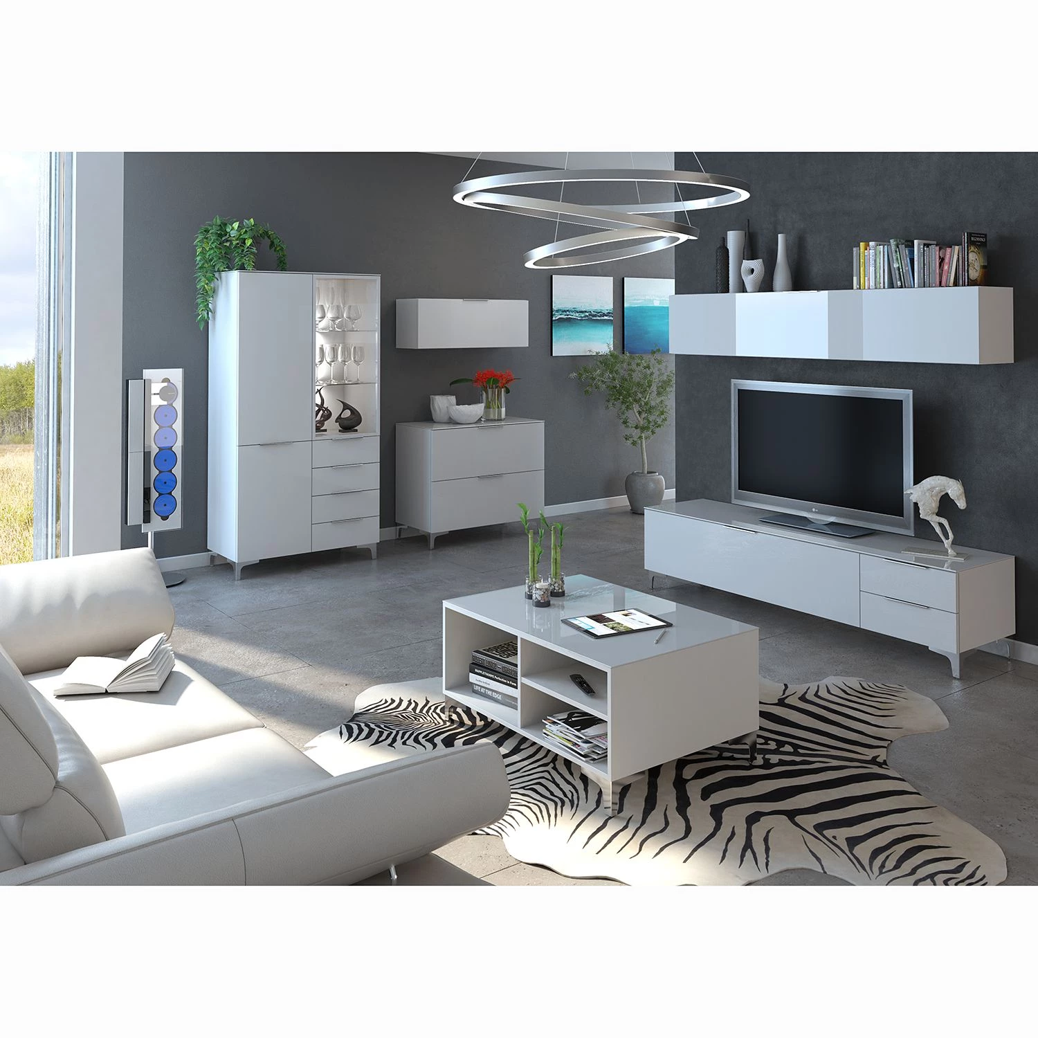 Maja Möbel Table basse Shino - Verre blanc / Blanc 5 Maja Möbel Table basse Shino - Verre blanc / Blanc – Image 3