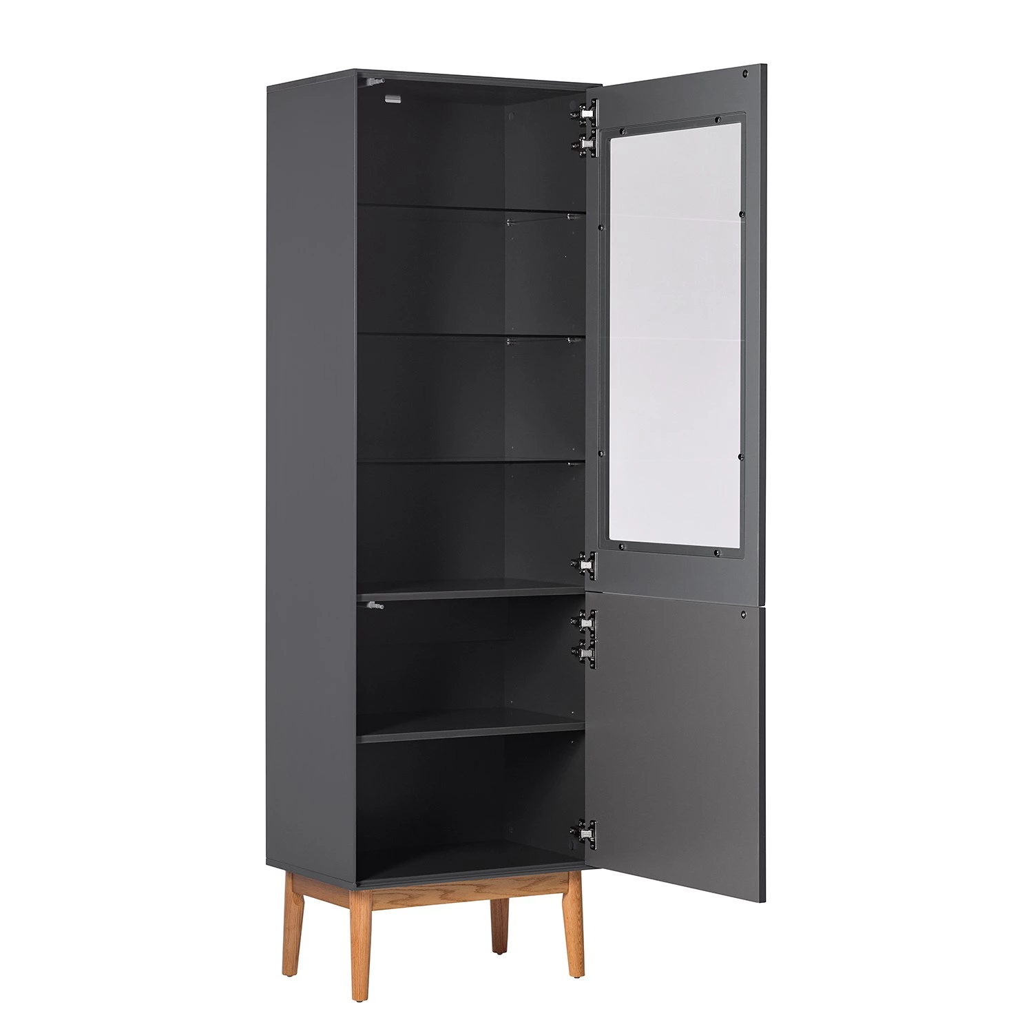 Mørteens Vitrine Lindholm - Partiellement en chêne massif - Gris mat 9 Mørteens Vitrine Lindholm - Partiellement en chêne massif - Gris mat – Image 7