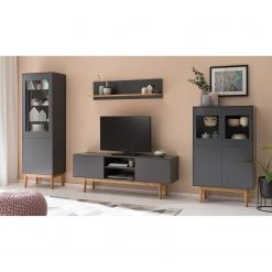 Mørteens Vitrine Lindholm - Partiellement en chêne massif - Gris mat 19 Mørteens Vitrine Lindholm - Partiellement en chêne massif - Gris mat -Meubles de salon Soldes 1000170810 200108 13505800001 MOOD DETAILS P000000001000170810 mood