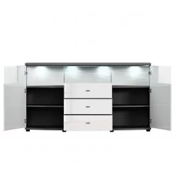 Loftscape Buffet Mury - Blanc brillant / Anthracite -Meubles de salon Soldes 1000171334 190424 07575900108 GALLERYIMAGES P000000001000171334