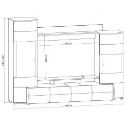 Loftscape Ensemble meubles TV Mury (4 éléments) - Blanc brillant / Anthracite 27 Loftscape Ensemble meubles TV Mury (4 éléments) - Blanc brillant / Anthracite -Meubles de salon Soldes 1000171335 190424 07575900125 GALLERYIMAGES P000000001000171335