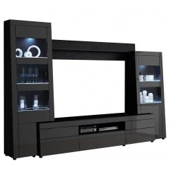 Loftscape Ensemble meubles TV Moitin (4 éléments) - Noir brillant / Noir -Meubles de salon Soldes 1000171354 190424 07580400275 GALLERYIMAGES P000000001000171354